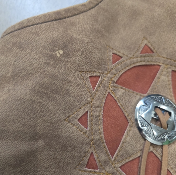 Vintage 90s Gold River Western Denim & Faux Suede Vest NWT - XL - Picture 6 of 10